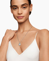 Initial Charm in Sterling Silver with Diamond Q